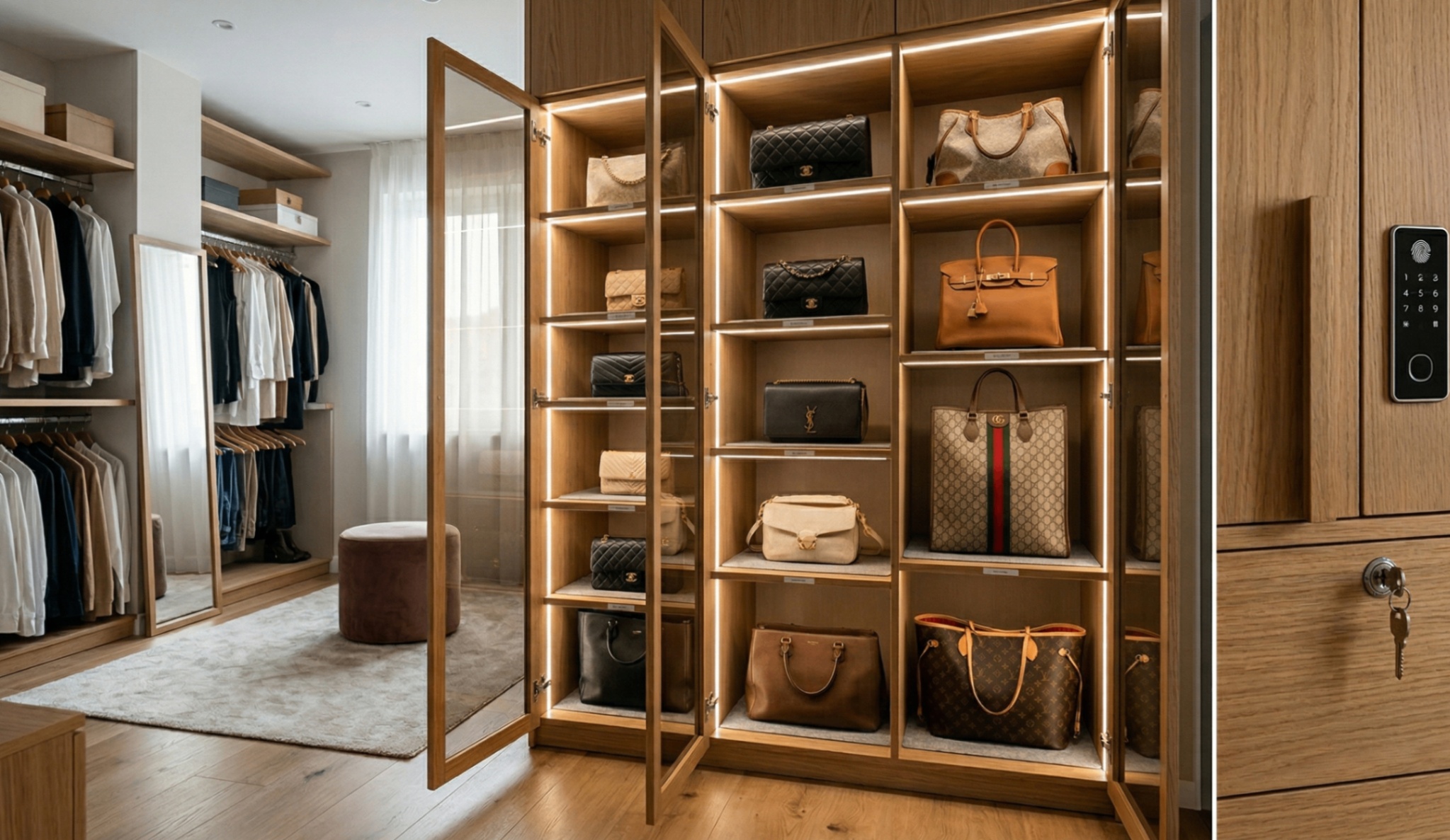 Как выбрать шкаф для хранения сумок: размеры, материалы и типы замков